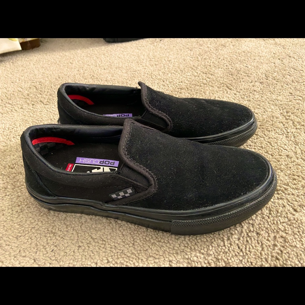 All black Vans Slip-On Pros!